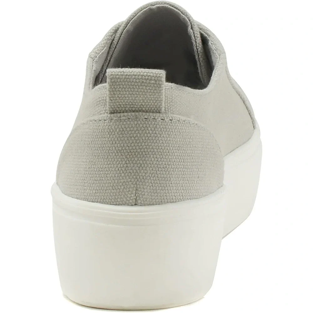 Women’s Double Deck Platform Lace Up Fashion Sneaker Light Grey Petal-G Size 6.5 - Picture 3 of 5